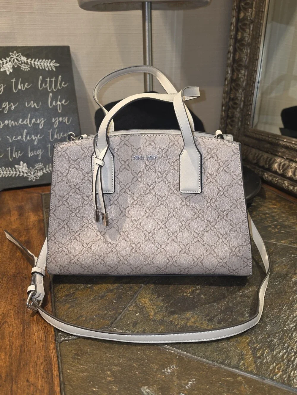 Nine West • Therese Satchel in Beige/Cream. NWOT.
